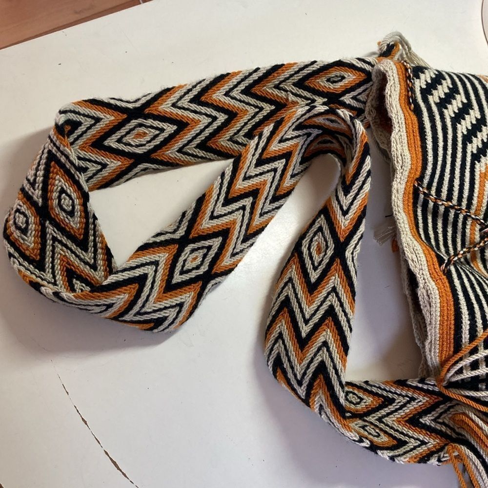 Wayuu Mochila Bag Tribal Themed Bucket Purse Perfect for Beach Summer Pool - Picture 12 of 13